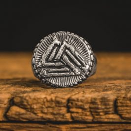 Skive Jewelry Anel Viking Valknut Prata